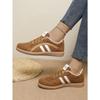 Sneakers Women's 2025 Autumn New Flat Lace-up Color-blocking Moral Training Shoes