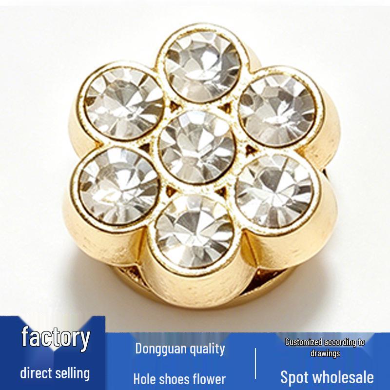 New Versatile Crocs Charms: Flower, Metal, Diamond & Pearl Shoe Decorations
