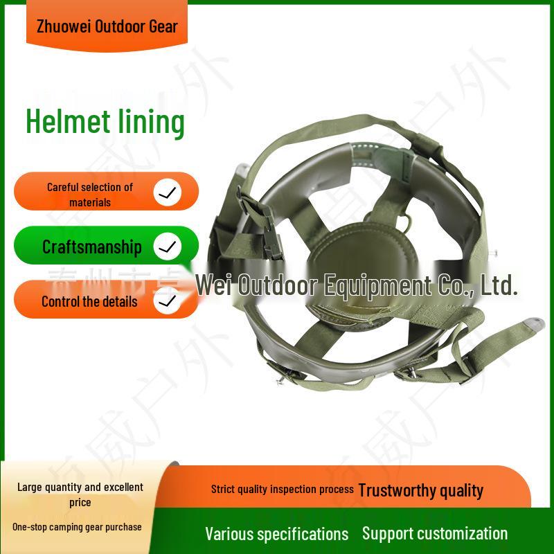 Kevlar Helmet Kit: Lining, Chin Strap, Chin Rest, Jaw Strap, Suspension System, Screws Breathable Liner Set (Army Green)
