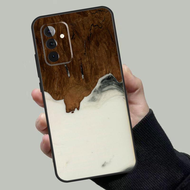 Wood Resin Pattern Case For Samsung Galaxy A54 A34 A14 A36 A56 A06 A13 A53 A32 A12 A22 A52 A35 A17 A16 A55 A15