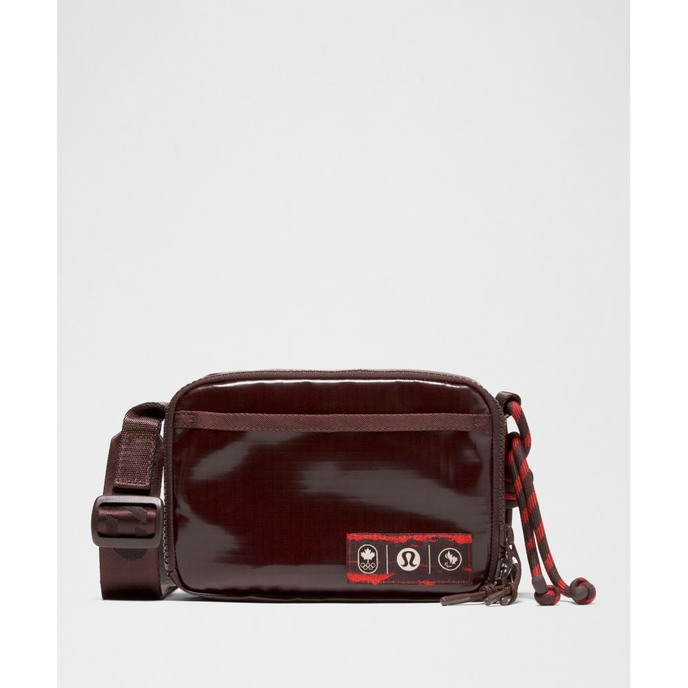 Lululemon Team Canada Future Legacy Easy Access Ripstop Bag 1.5l Coc Cpc Logo Black Garnet