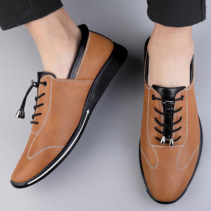 Fashion New Male Comfortable Walking Shoe Men Genuine Leather Casual Shoes 2024 All-match Mens Sneakers Handmade Outdoor for Men Flats