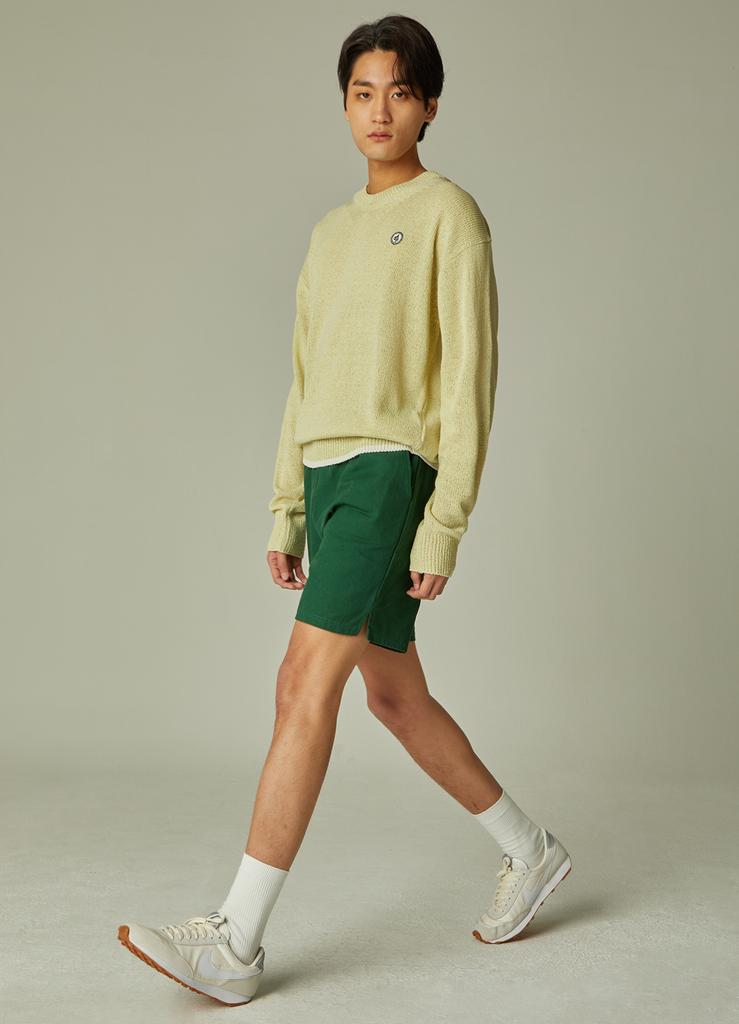 AGENT PEEK Agp Hemline V-Neck Knit Light Green