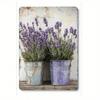 Vintage Lavender Flower Metal Wall Art Rustic Garden Decor Patio Hanging Sign