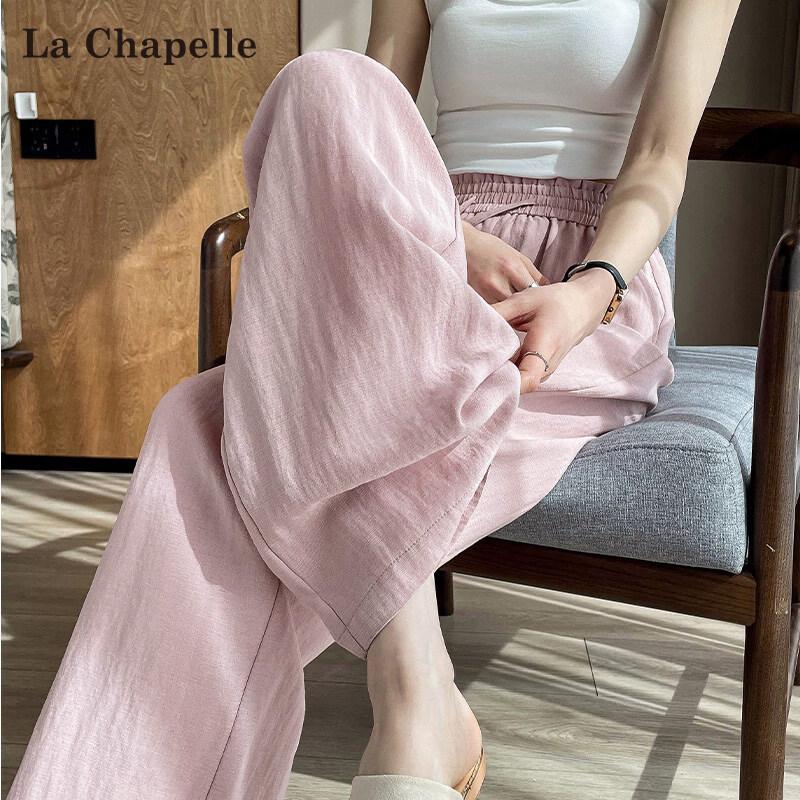 La Chapelle Women s Tencel Linen Pleated Wide-Leg Pants L