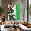1pz Eddsworld Arazzo da Parete Fai da Te Tappeti da Parete Floreali Hippie Decorazioni per Dormitorio Arte da Parete