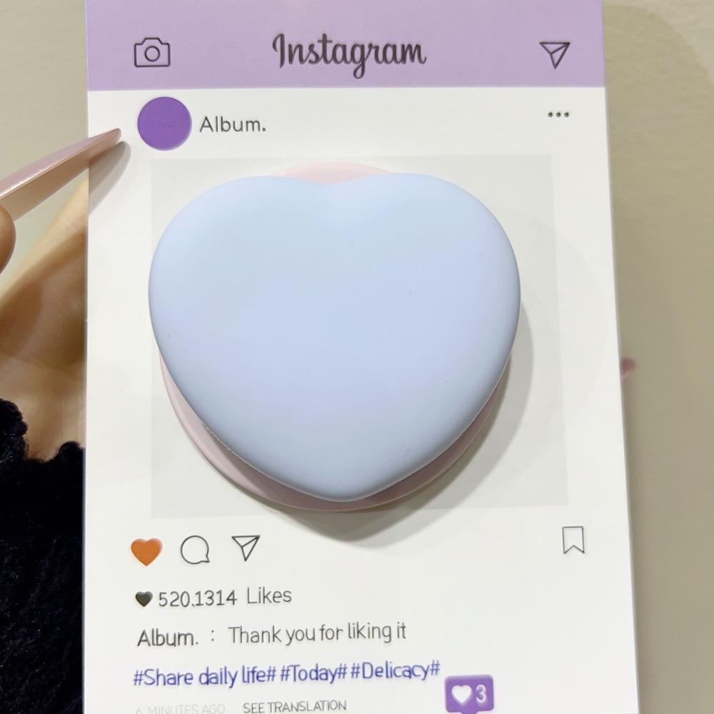 

INS Liquid Silicone Heart For MagSafe Magnetic Stand Strong Adsorption Desktop Retractable Airbag Stand Popular Fashion Women