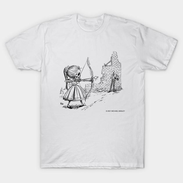 Men Black Print T-shirt William Tell No-Cut Transfer Paper Print Cotton Tshirt 4XL