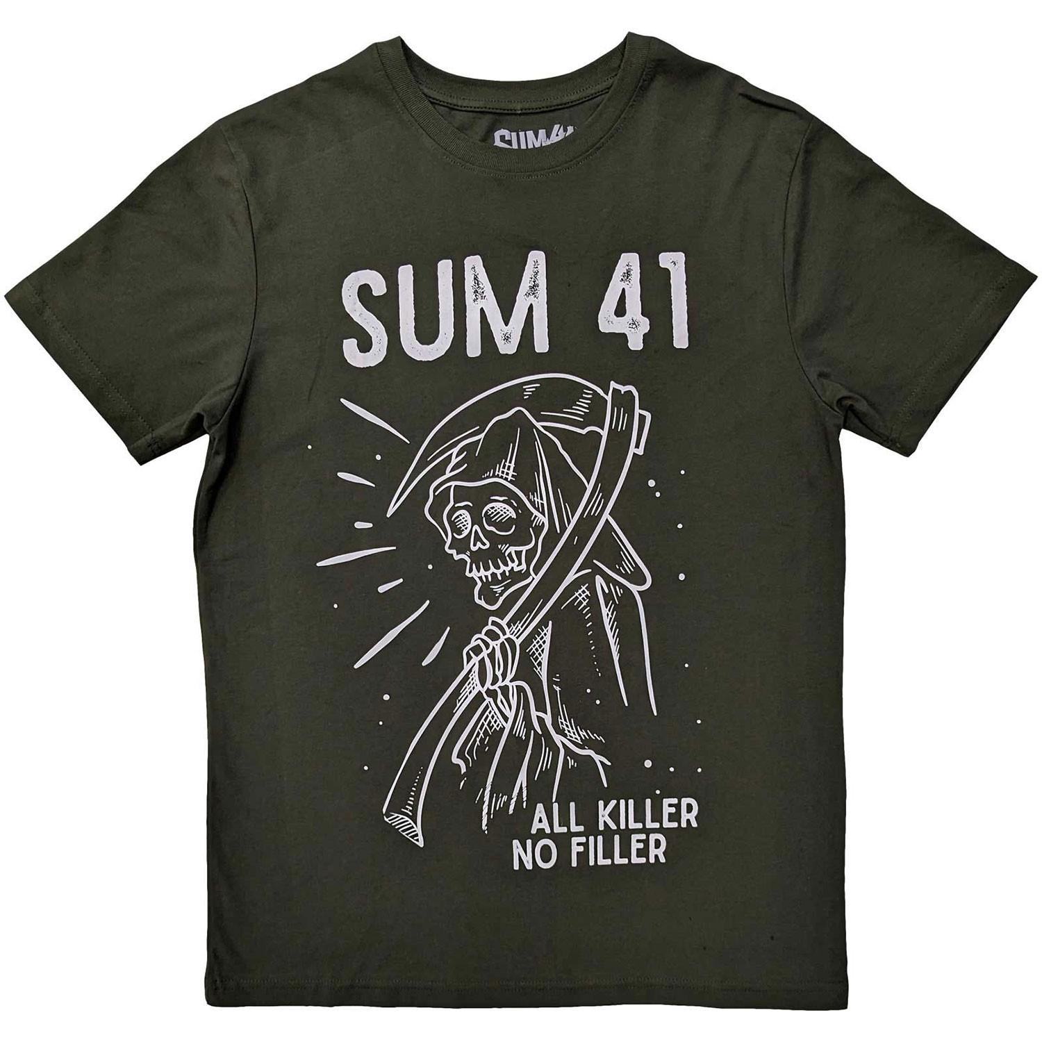 Men s Sum 41 Reaper T-shirt Medium Green S