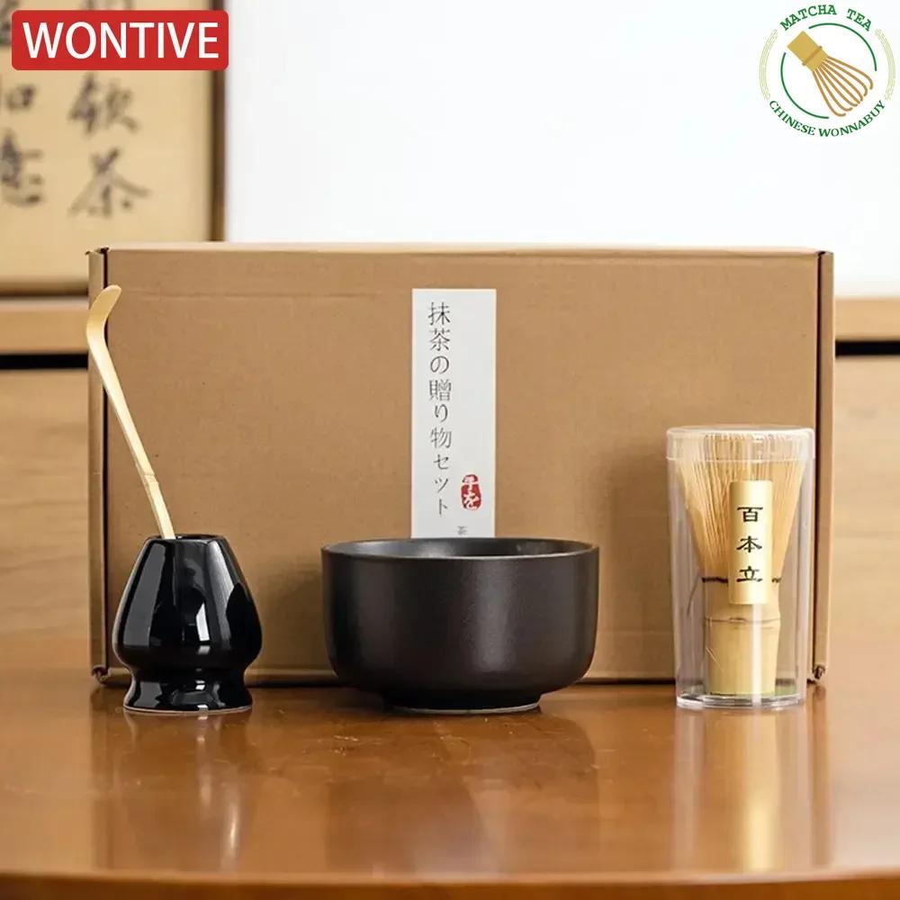 6Pcs 4Pcs Tea Whisk Brush Set Bamboo Matcha Whisk Scoop and Holder Matcha Bowl with Strainer Japanese Matcha Ceremony Accessory