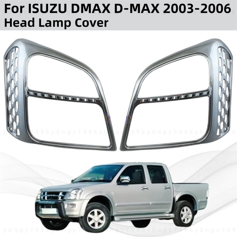 Car Upgrade ABS Chrome Car Accessories Plated Head Lamp Cover Trim Paste Style For ISUZU DMAX D-MAX 2003 2004 2005 2006