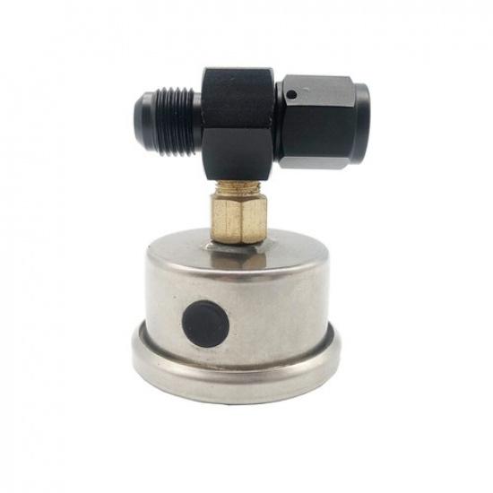 Fuel Pressure Gauge Liquid 0-100psi Oil Pressure Gauge 1/8" NPT + AN6 Adapter