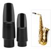 2Pcs Saxophone Mouthpiece AltoSoprano Black Industrial Plastics Instrument Accessories(Black )