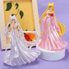 Figuras de Ação do Anime Sailor Moon 14CM Tsukino Usagi Vestido de Noiva Modelo de PVC Boneca Brinquedo Decoração Colecionável para Bolo Presentes para Crianças