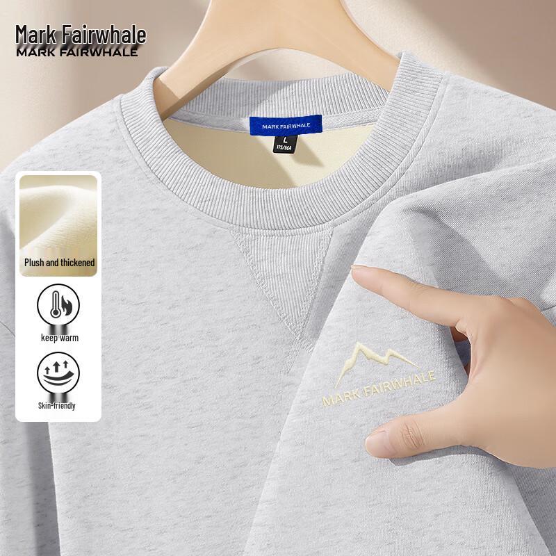 Mark Fairwhale Herren Locker Geschnittenes Fleecefutter Rundhals-Sweatshirt