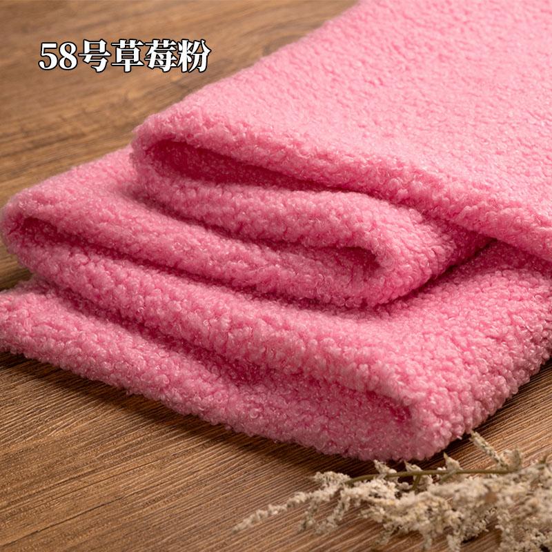 Teddy Plush Fabric Elasticity Soft By The Meter for Toys Pet Nest Cushion Handmade DIY Sewing Faux Lamb Fur Cloth Beige White