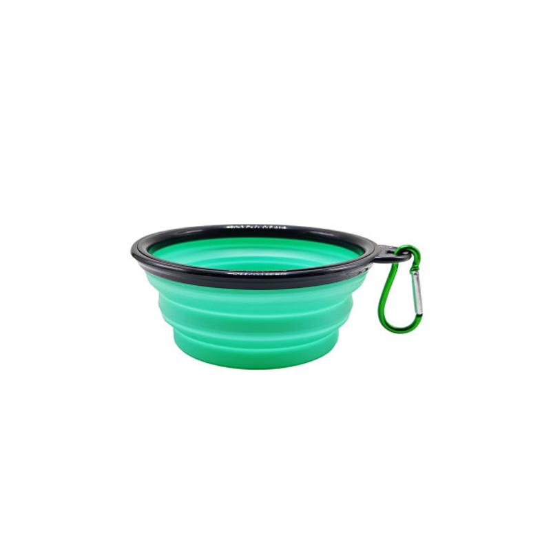 Collapsible Silicone Pet Bowl Portable Travel Dog Cat Bowl Waterproof Pet Feeder for Outdoor Activities Lightweight and Green