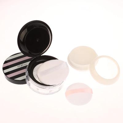 6 typů přenosných plastových pudřenek Ruční prázdné nádobky na sypký pudr se sítkem Kosmetická cestovní nádobka na make-up Sítko Nádoba
