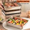 3Pcs Stainless Steel Food Containers Leakproof Stackable With Clear Lids For Camping Home & Meal Prep