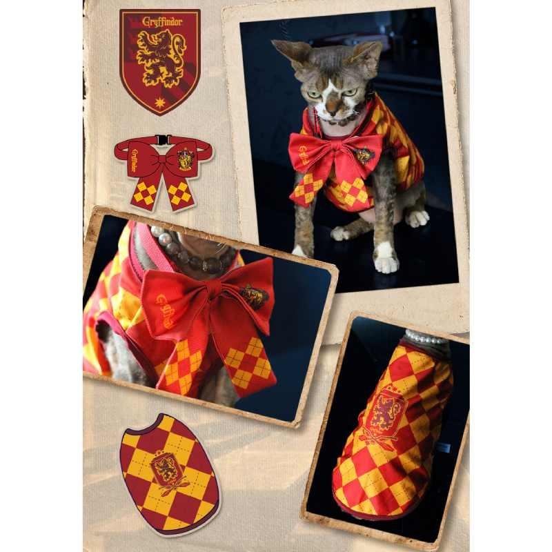 Slytherin Harry Potter Hufflepuff Ravenclaw Gryffindor Cat Bow Tie Pet Clothes