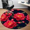 1pc Floral Pattern Office Round Rug, Non-slip, Soft and Durable Office Rug for Interior Decoration, Perfect for Office, Beautiful Decoration yy2603230