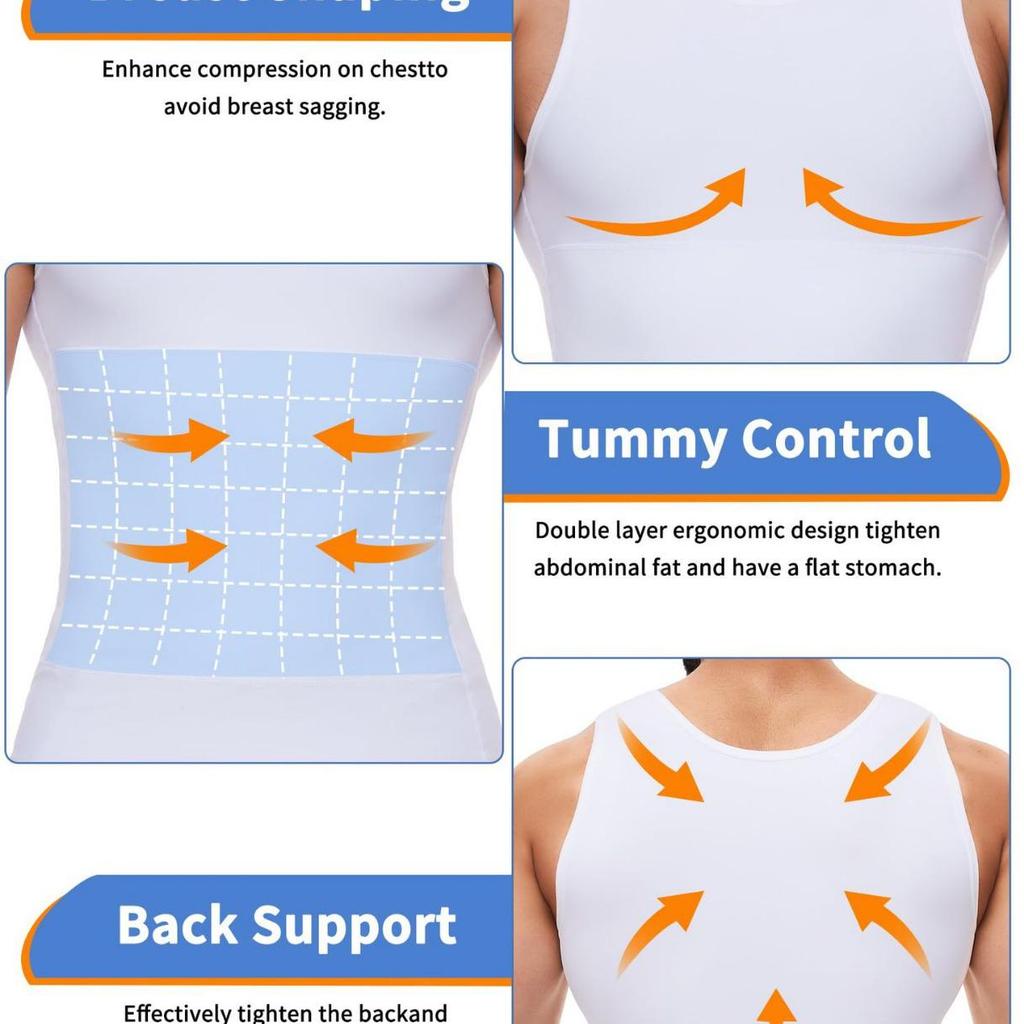 Men's Body Shaper Tummy Control Compression Vest