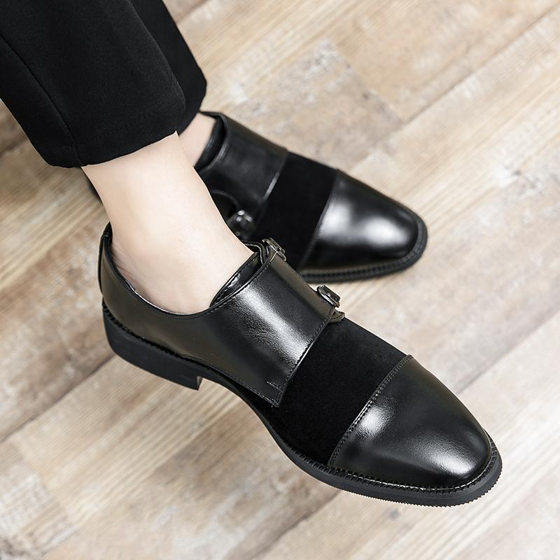 Fashion New Mens Casual Leather Oxfords Dress Suit Wedding Monks Comfortable Gentleman Stylish Business Formal Shoes Loafers Flats 38~48