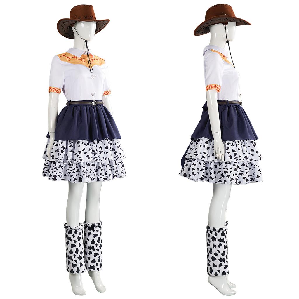Costume da Jessie di Toy Story per Donna, Set da Cowgirl, Abito Cosplay del Personaggio del Film Anime
