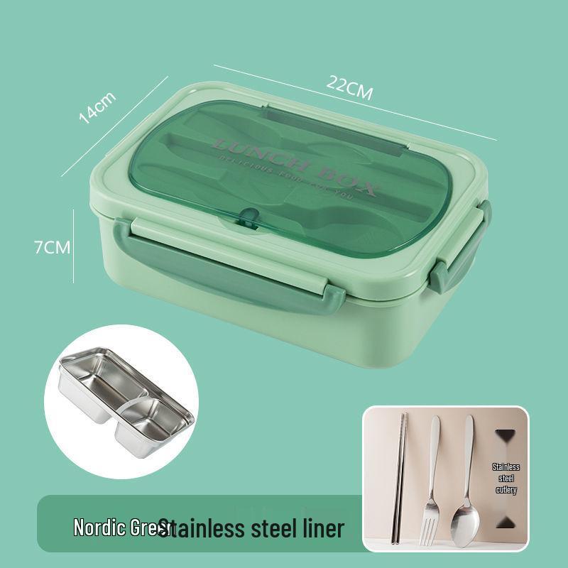 304 Stainless Steel Insulated Bento Box with Divider, Portable and Leak-Proof, Customizable Logo.