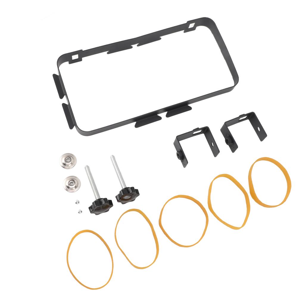 Søppelsekkholderstativ med justerbar klemme Hengestativ Karbonstål Bærbar Tung Last Søppel