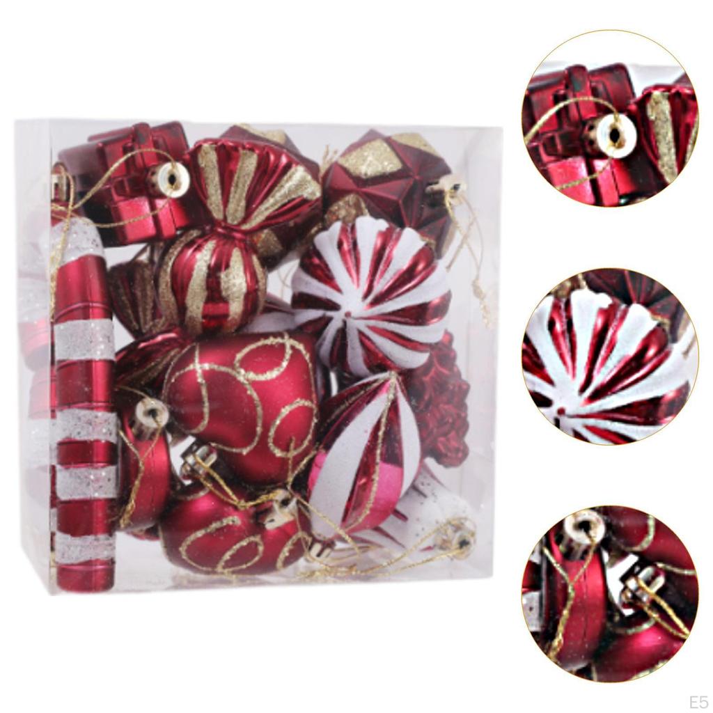 16 Pieces Christmas Decoration Hanging Pendant Photo Props Decorative Gifts Ornament Celebration for