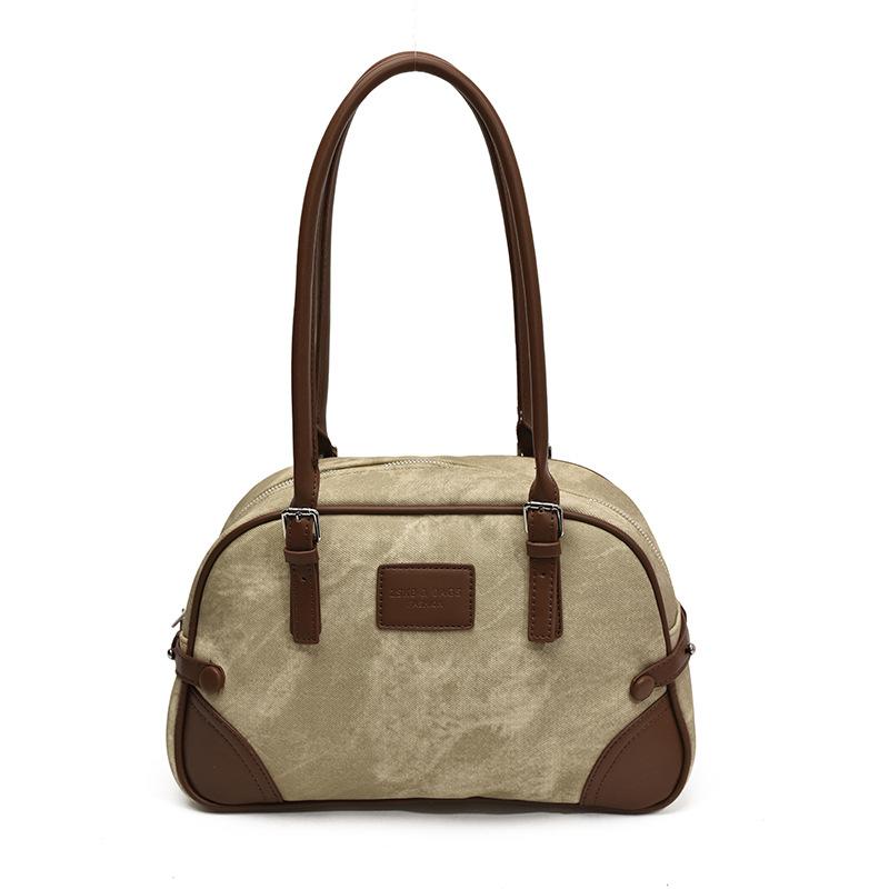 Stylish new commuter bag large capacity portable retro bowling armpit bag shoulder bag tide