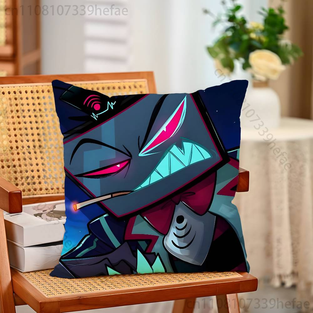 

VOX TTrust US HHazbinS Funny Pillow Case Antidustmite Pillowcase Invisible Zipper Silky Short Plush Sofa Cushion Cover 30x30cm