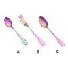 Set di Stoviglie Forchette da Tavola Cucchiaino da Caffè Stoviglie Posate Decorative Senza Bave Liscio Durevole Lavabile