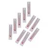 10 Stück 5cmX1.1cm Miniatur Papier Pappe Thermometer Innen -20-50 Celsius 5cmX1.1cm