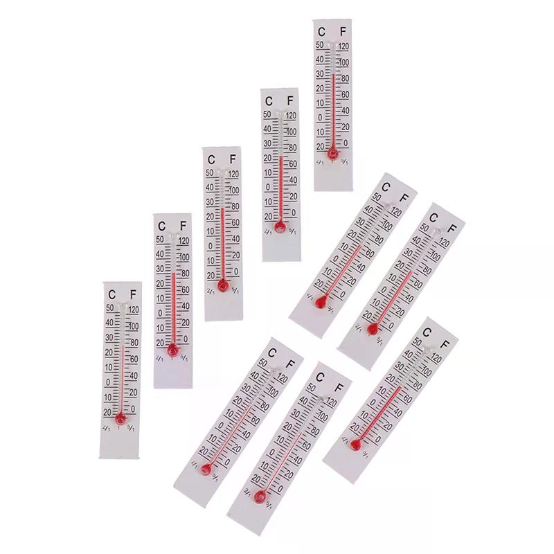 10 Stück 5cmX1.1cm Miniatur Papier Pappe Thermometer Innen -20-50 Celsius 5cmX1.1cm
