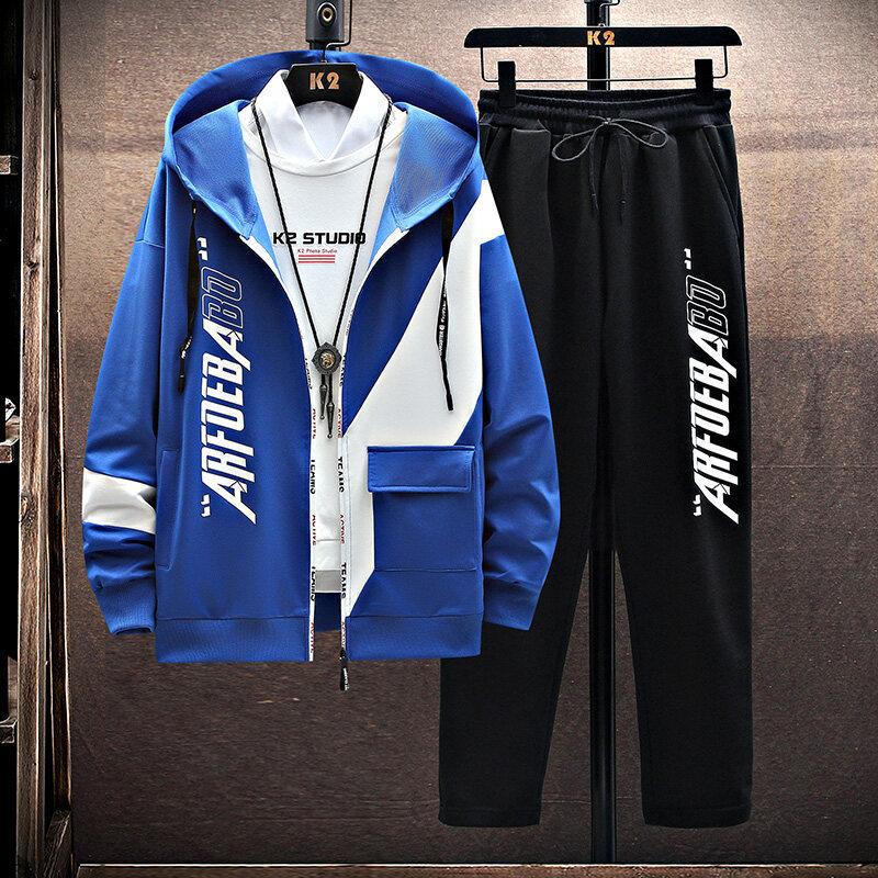 Tuta sportiva casual da uomo Primavera e Autunno Giacca Pantaloni sportivi Completo Moda