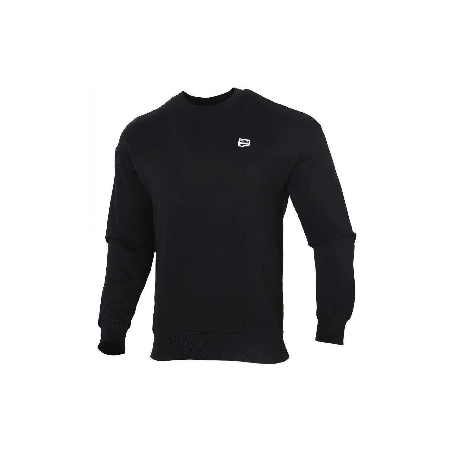 PUMA Downtown Crew Casual Round Neck Pullover Black Men s 599173-01 S