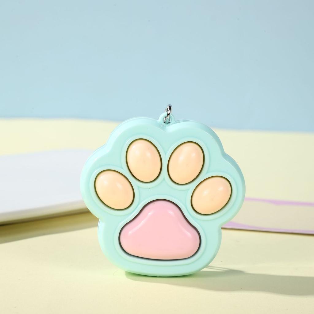 Knopf Katzenpfote Clicker Fidget Schlüsselanhänger Büro Reise Dekompression Angst und Stressabbau Geschenke für Kinder Jungen Mädchen Erwachsene