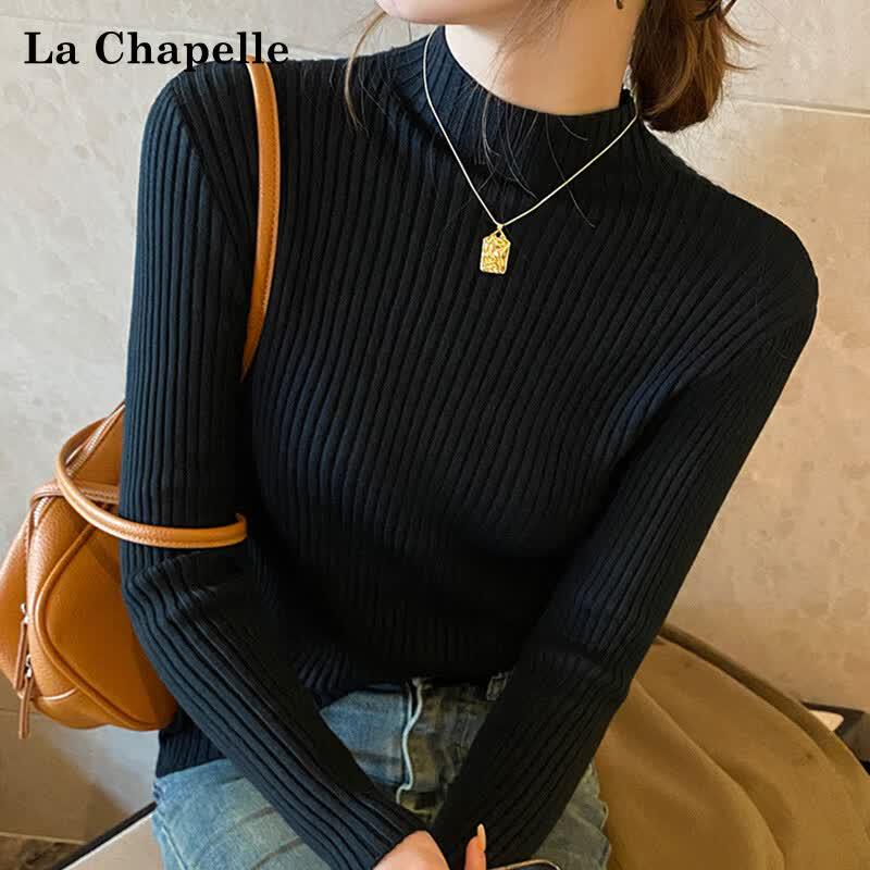 Suéter de Punto de Cuello Semi Alto para Mujer La Chapelle