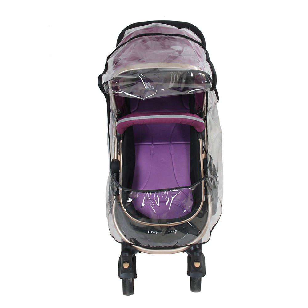 Stroller Rain Cover, Universal Travel Weather Shield Transparent Pram Rain Cover, Protects from Rain Sun Dust Snow