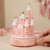 Romantic Style Mechanical Music Box Cartoon Castle Birthday Music Box  Desktop Ornament