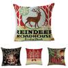 Stylish Christmas Xmas Linen Cushion Cover Featuring Unique Holiday Patterns And Colors
