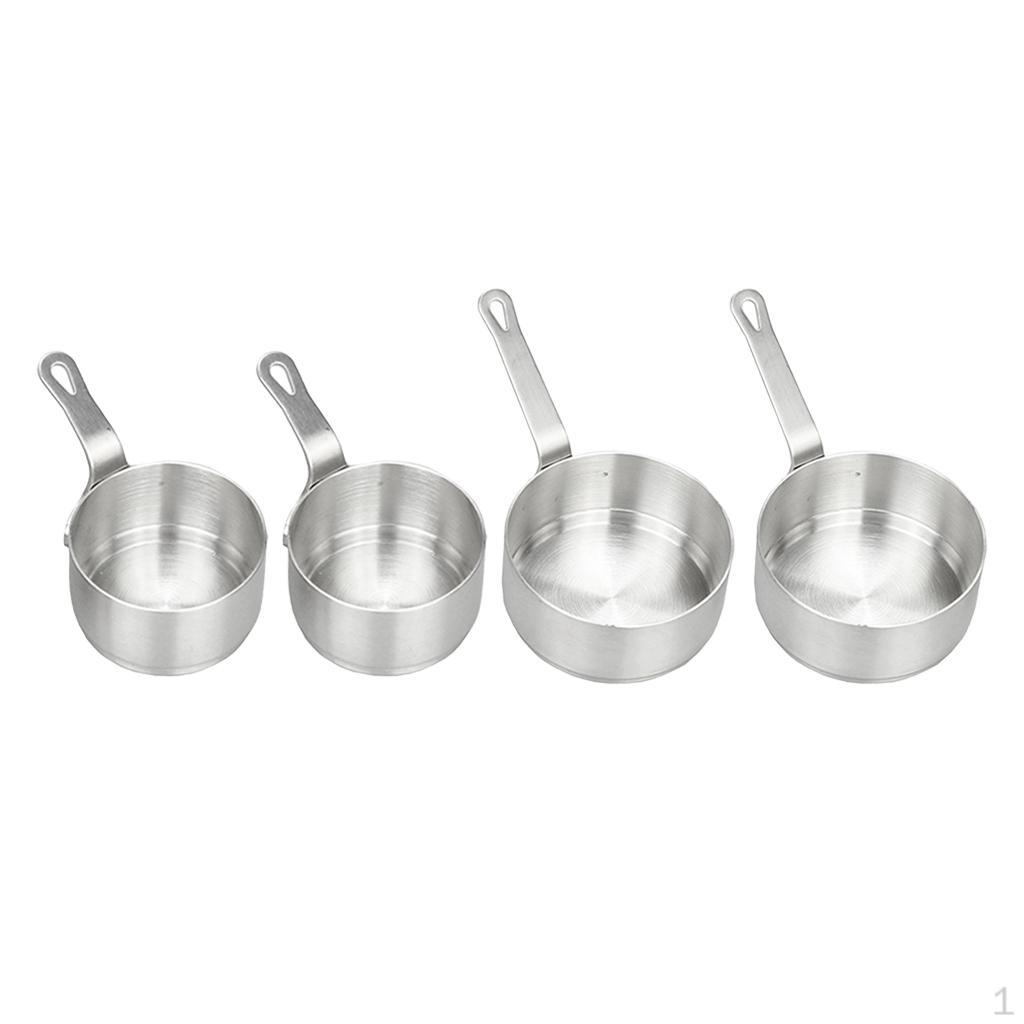 4pcs Small Sauce Soup Pan Cooking Pot Melting Nonstick 50ml Cookware