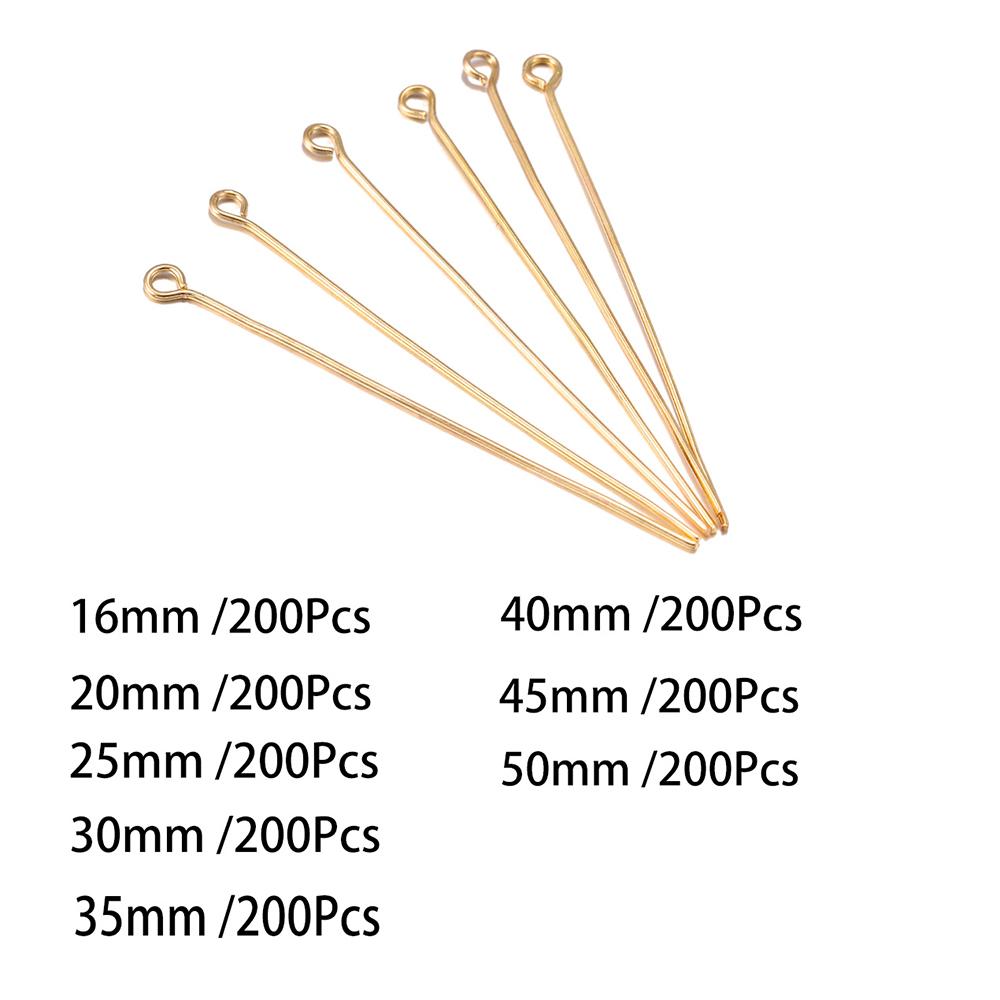 200Pcs/lot 10-50mm Flat Head Ball Head Eye Head Pins Connectors For Necklace Pendant DIY Jewelry Making Accessories Supplies