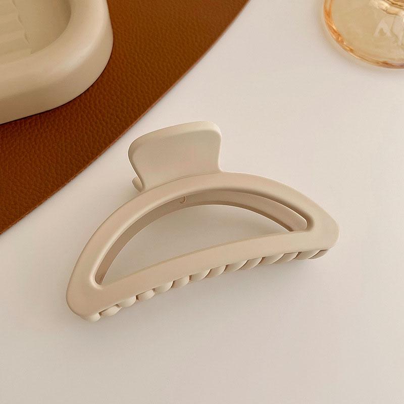 Kvinnlig Elegant Brun Beige Blomma Geometrisk Hårklo Dam Temperament Solid Hårklämma Tandad Hårnål Mode Håraccessoarer