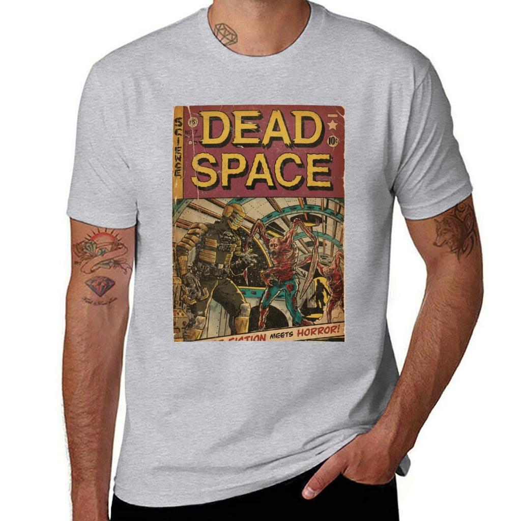 Dead Space Fan Art Comic Cover T-Shirt Anime Clothes Customizeds Quick-drying T-shirts for Men Cotton