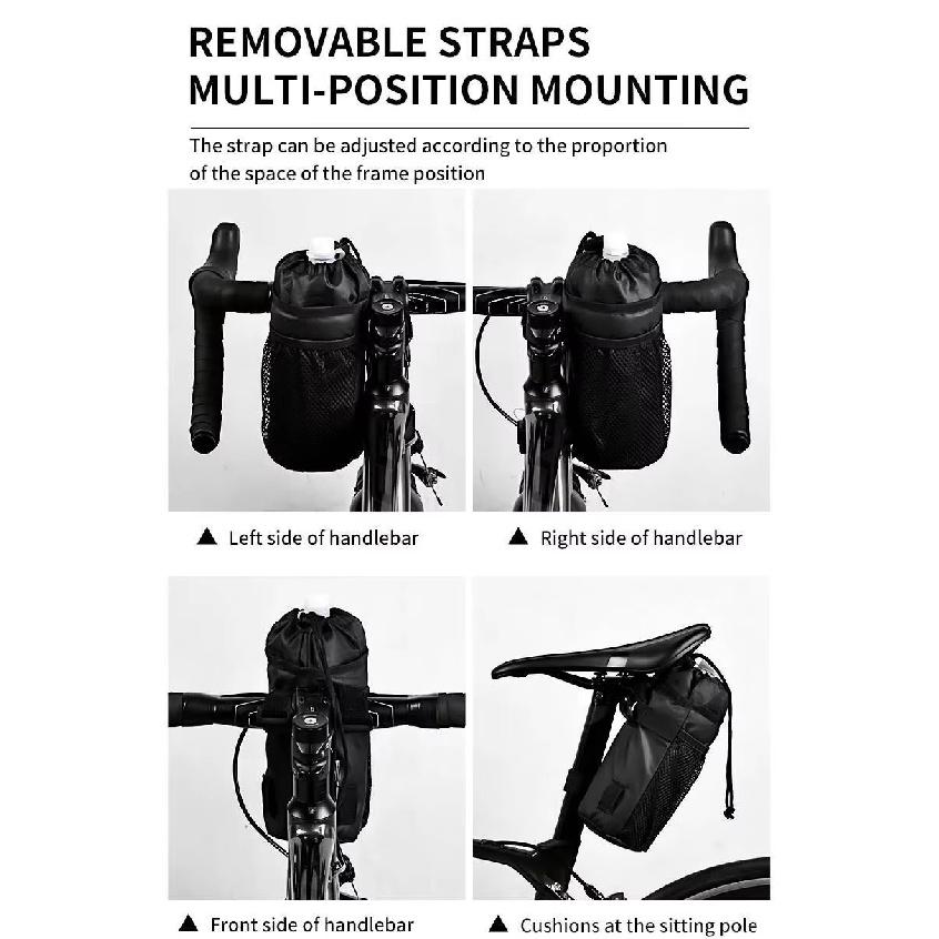 1/2pcs Universal Rainproof Insulated Bicycle Water Bottle Bag Handlebar Kettle Holder For MTB Road Cycling Cup Holders 5