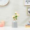 Flower Vase with Rust-Resistant Coating | Stylish and Easy-to-Clean Finish | Compact Design for Modern Décor | Bouquet Vase - Grey