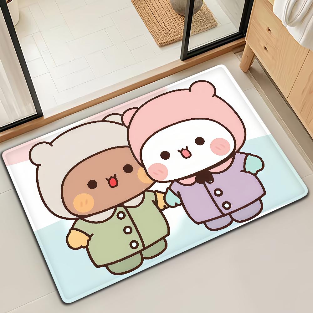 Bubu Dudu Cartoon Anime Door Mat Bath Microfiber Decorative Versatile Flannel Floor Mat Quick Dry Absorbent Non-slip Sole